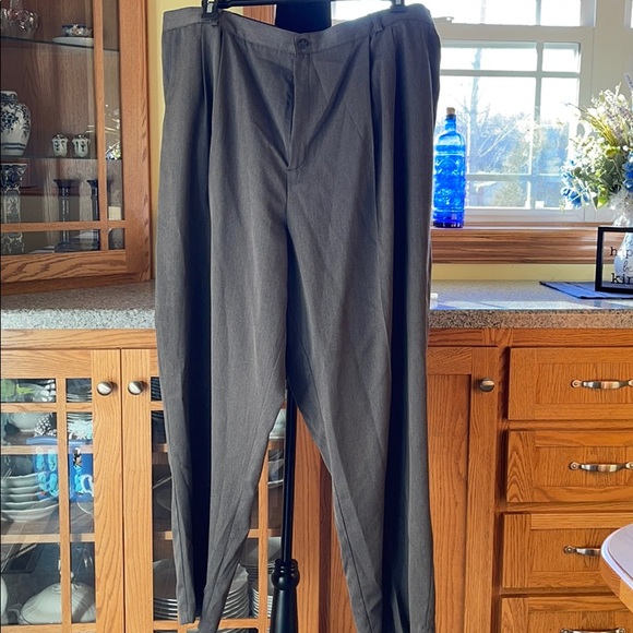 Smooth gray fabric trouser - Picture 1 of 5